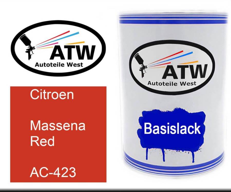 Citroen, Massena Red, AC-423: 500ml Lackdose, von ATW Autoteile West.